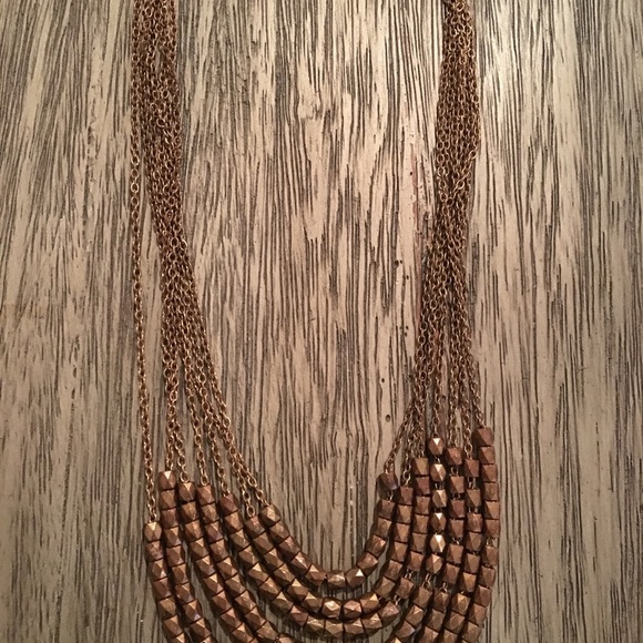 New Anthropologie Copper layer Necklace in gift bag - Picture 4 of 8